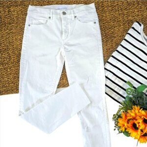 Ann Taylor Loft Women's Skinny Jeans Size 2 26 White Denim Neutral Minimalist